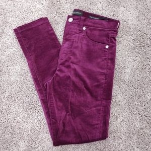 VELVET HIGH RISE SKINNY PANTS